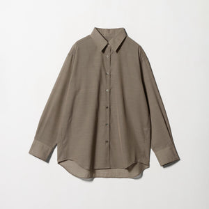 シアー レギュラーカラー ソリッドシャツ