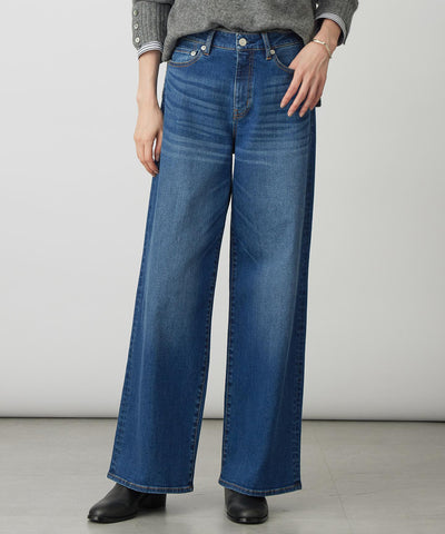 BASIC STRETCH DENIM ワイド ストレート デニム