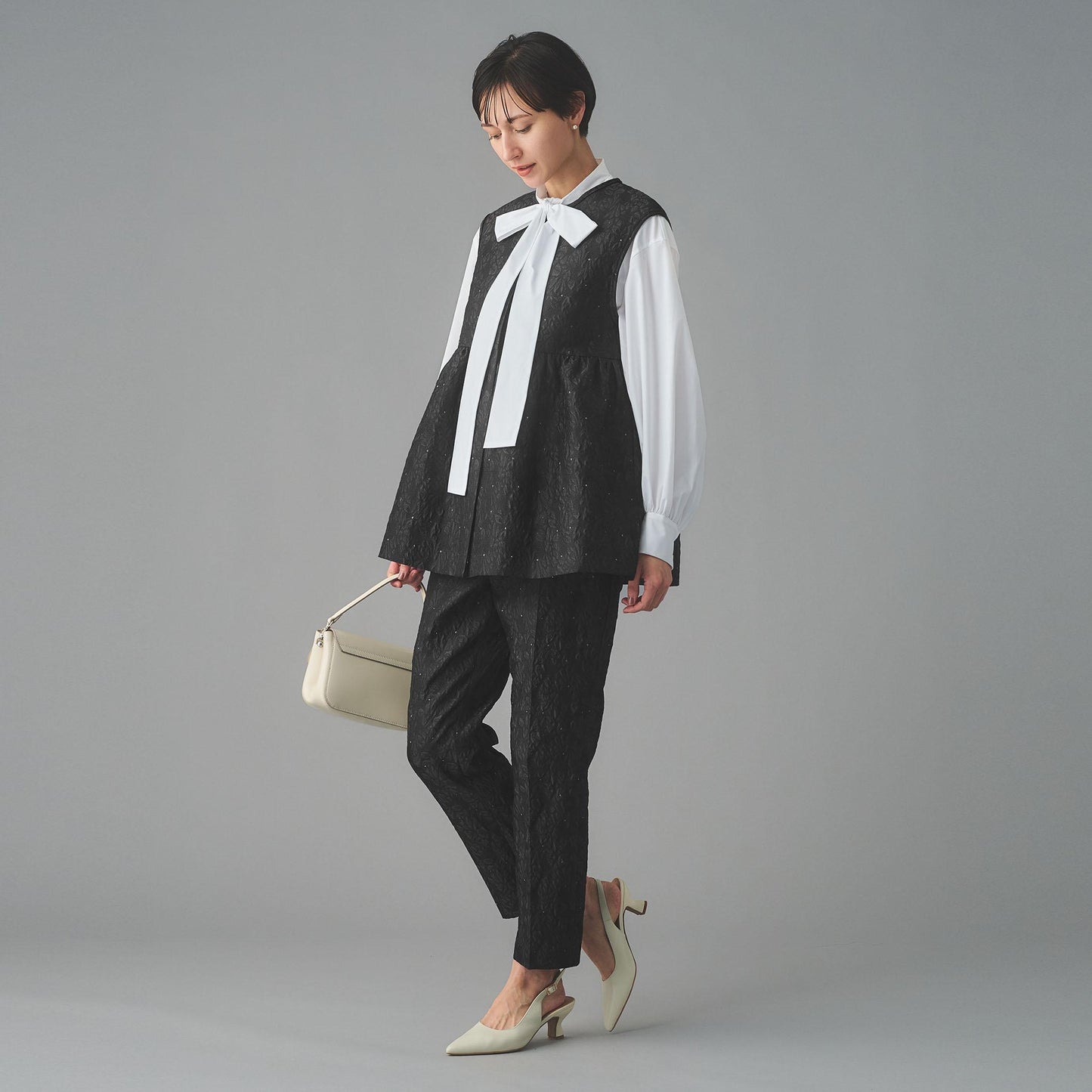 GISHA 2トーン ジャガード ベスト