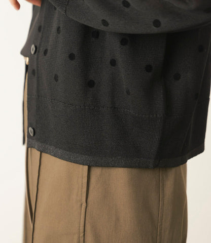 フロッキードットシアーカーディガン