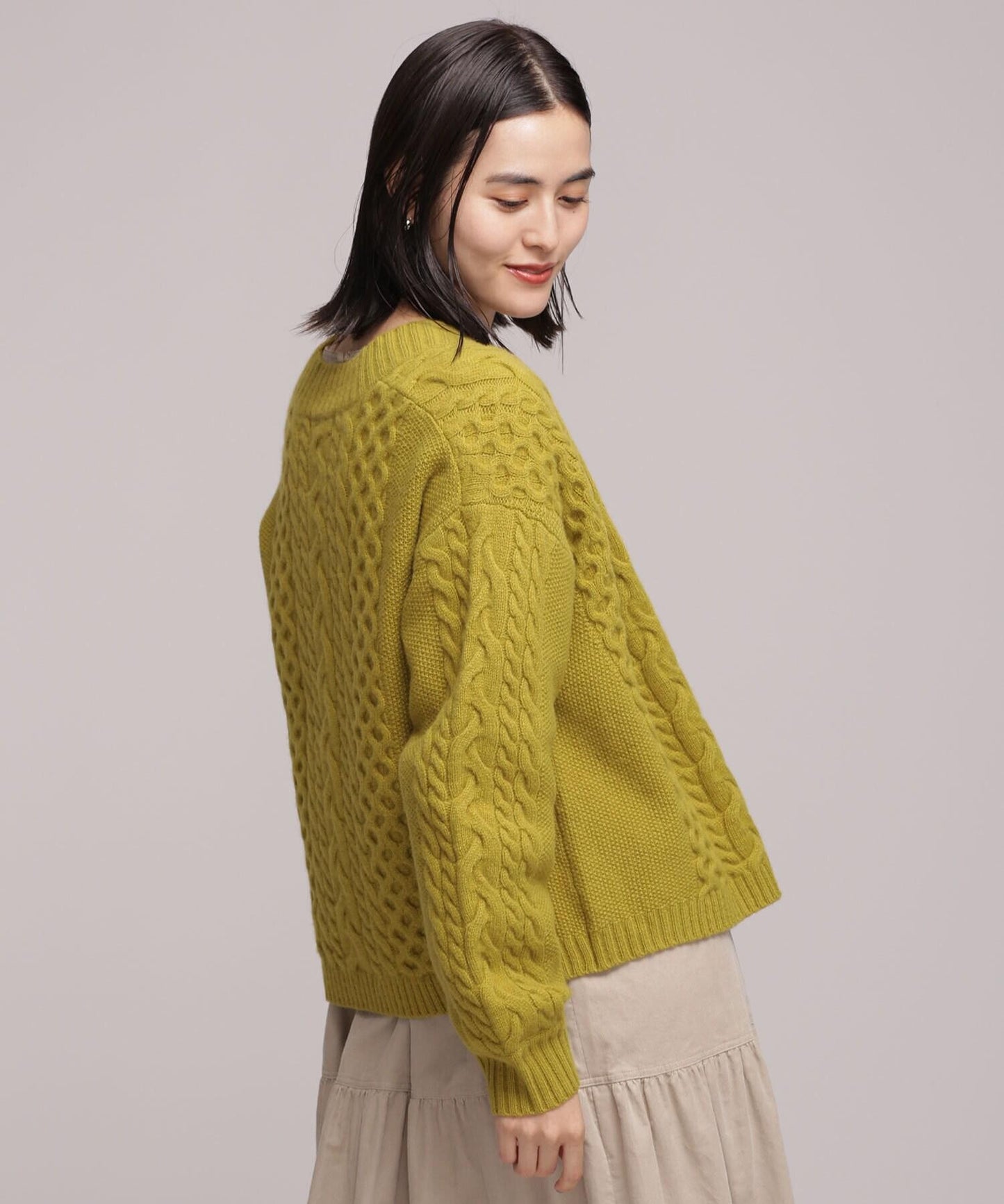 ハミルトン ケーブルショートカーディガン 長袖