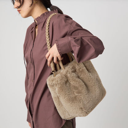 フェイクファー2WAY トートバッグ / ショルダーバッグ