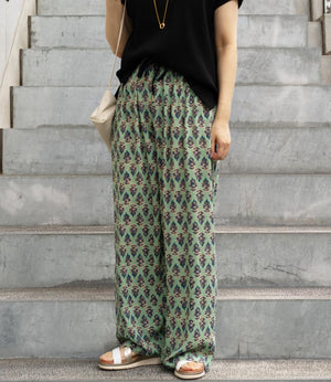 ボタニカルプリントイージーサマーパンツ