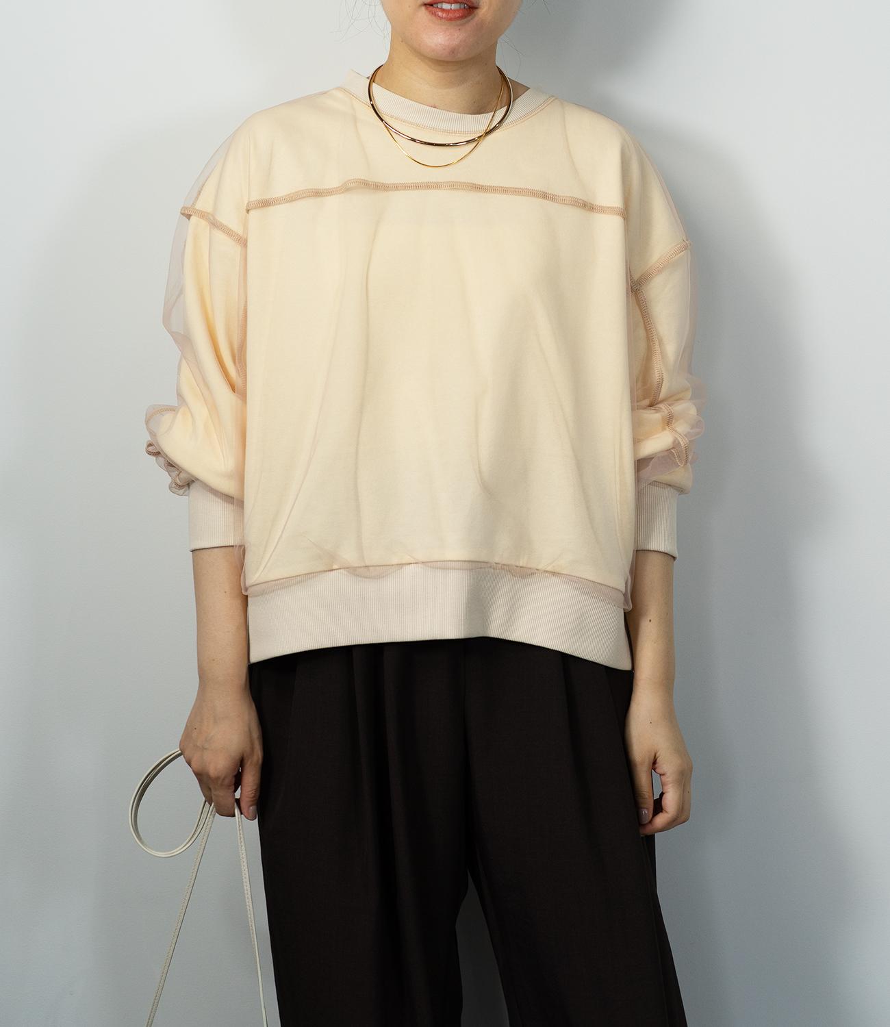 チュールレイヤードカットソー