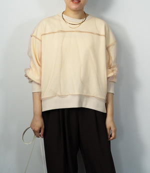 チュールレイヤードカットソー