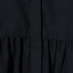 スタンドネック ペプラム フレンチスリーブ ブラウス