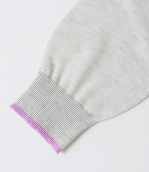 バイカラーシアーニットカーディガン