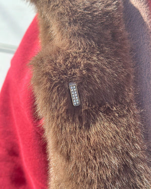 フェイクファーフードベスト