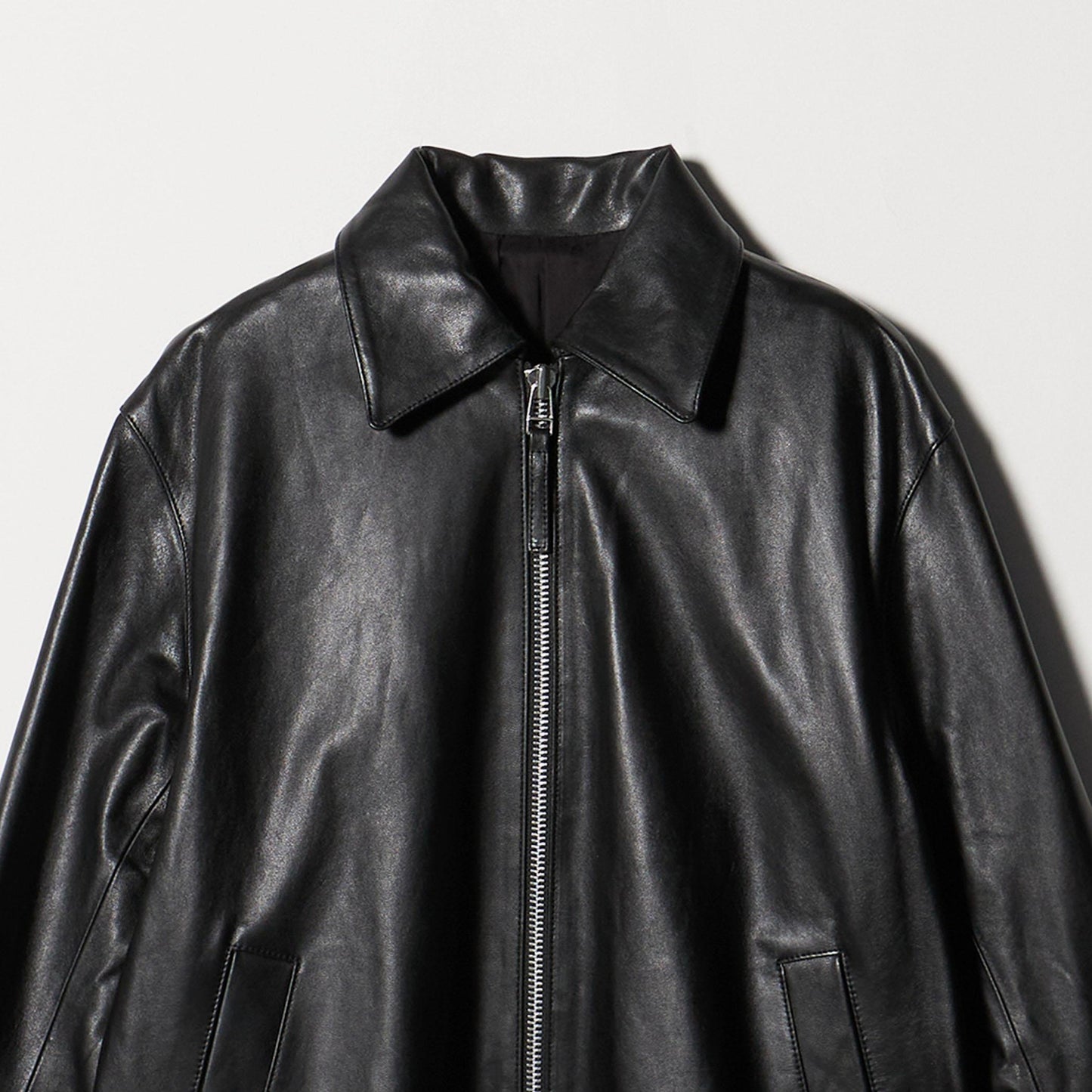 シープレザー フロントジップ ジャケット