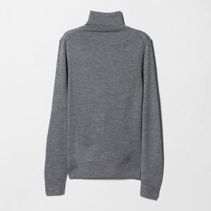 リブ タートルネック ニット