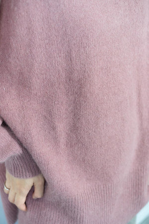 FOX混バックスリットオーバーニット