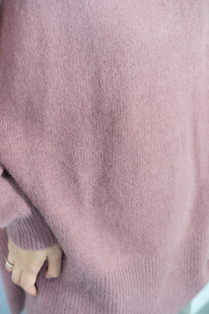 FOX混バックスリットオーバーニット