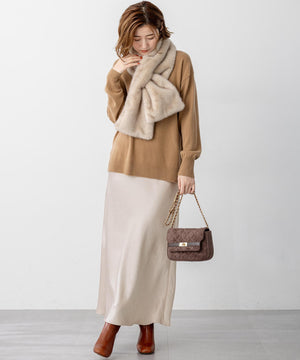 スエード キルティング ショルダーバッグ