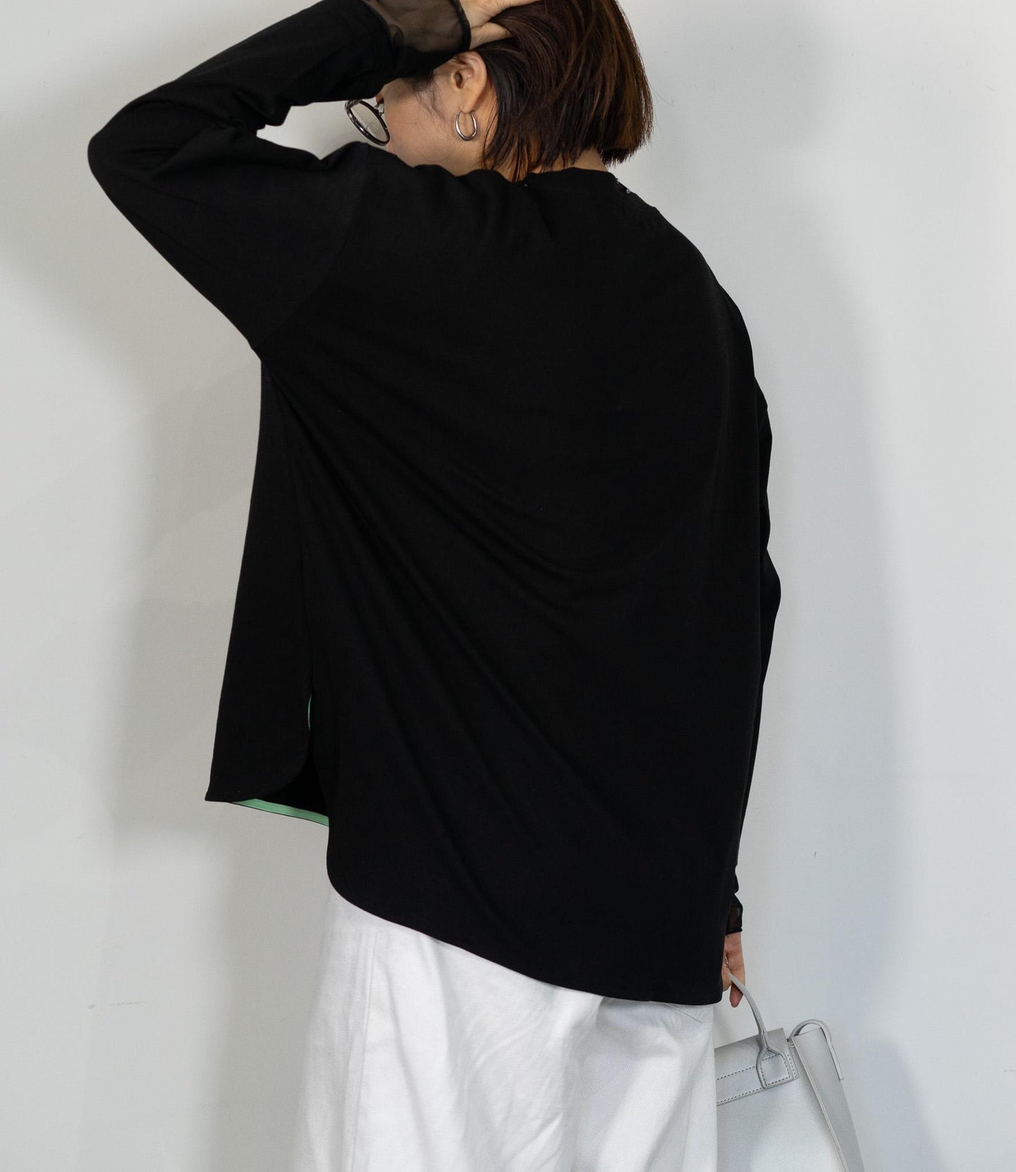 ポイントカラーロングTシャツ