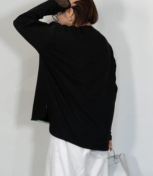 ポイントカラーロングTシャツ