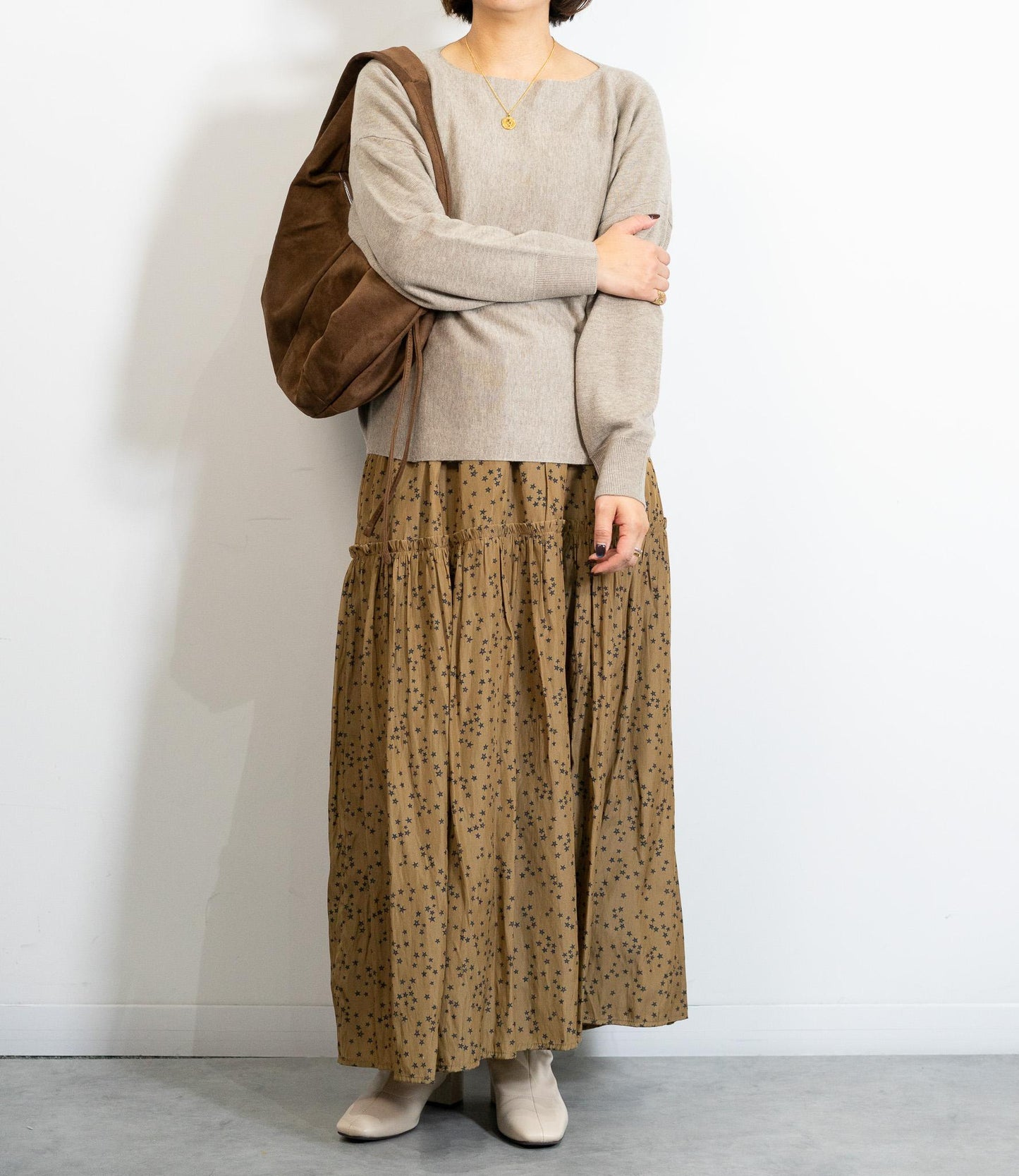 シャイニーティアードスカート