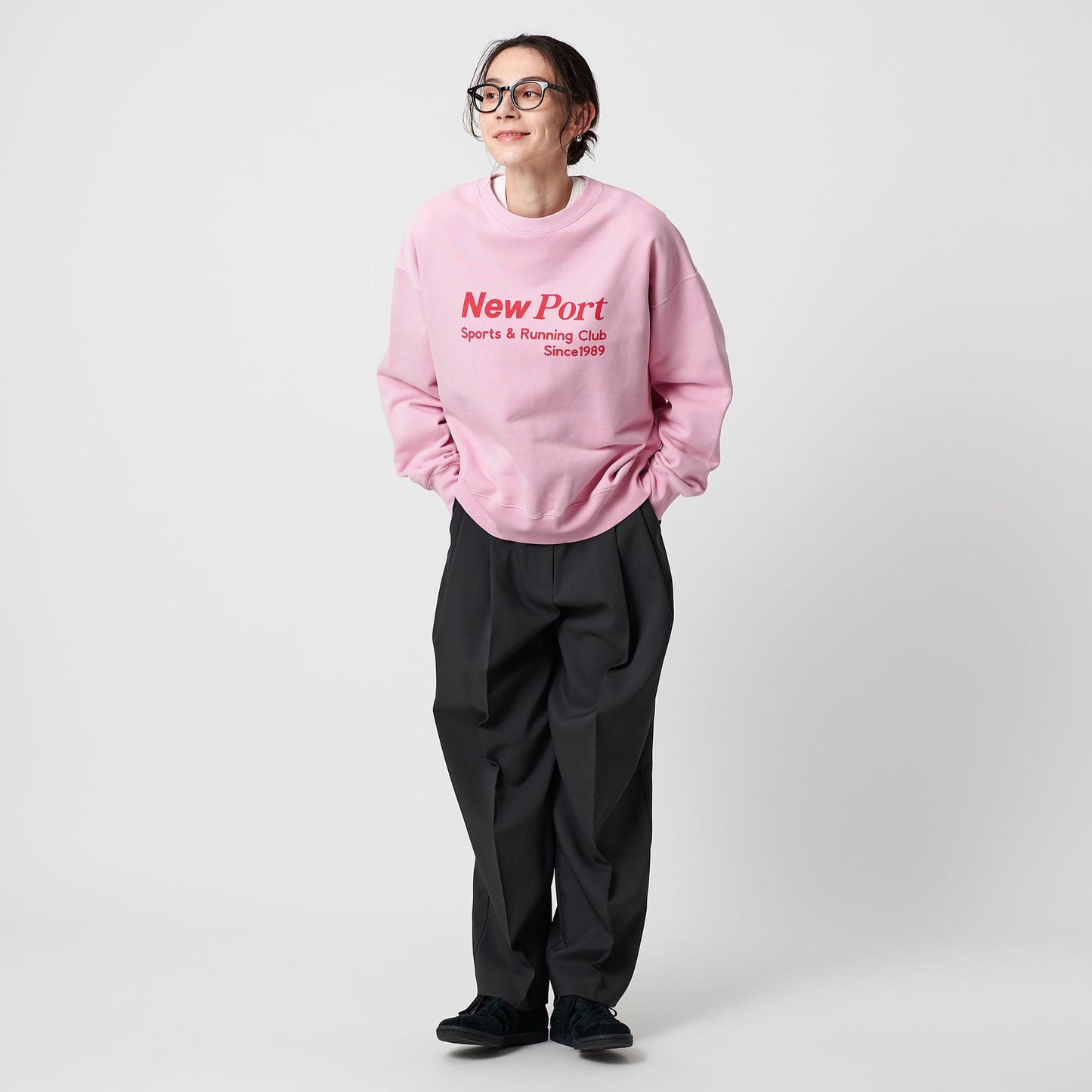 コットン裏毛 ロゴスウェット プルオーバー