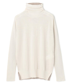 LA MONNAIE / バイカラーウールタートルニット