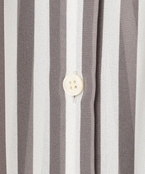 ストライププリント シフォン ブラウス