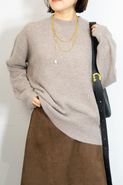 FOX混バックスリットオーバーニット