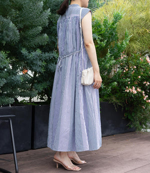 ピンタックフレンチスリーブワンピース