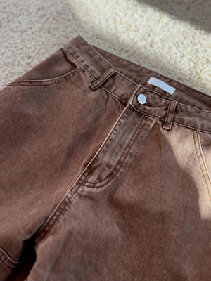 ブラウンデニムパンツ