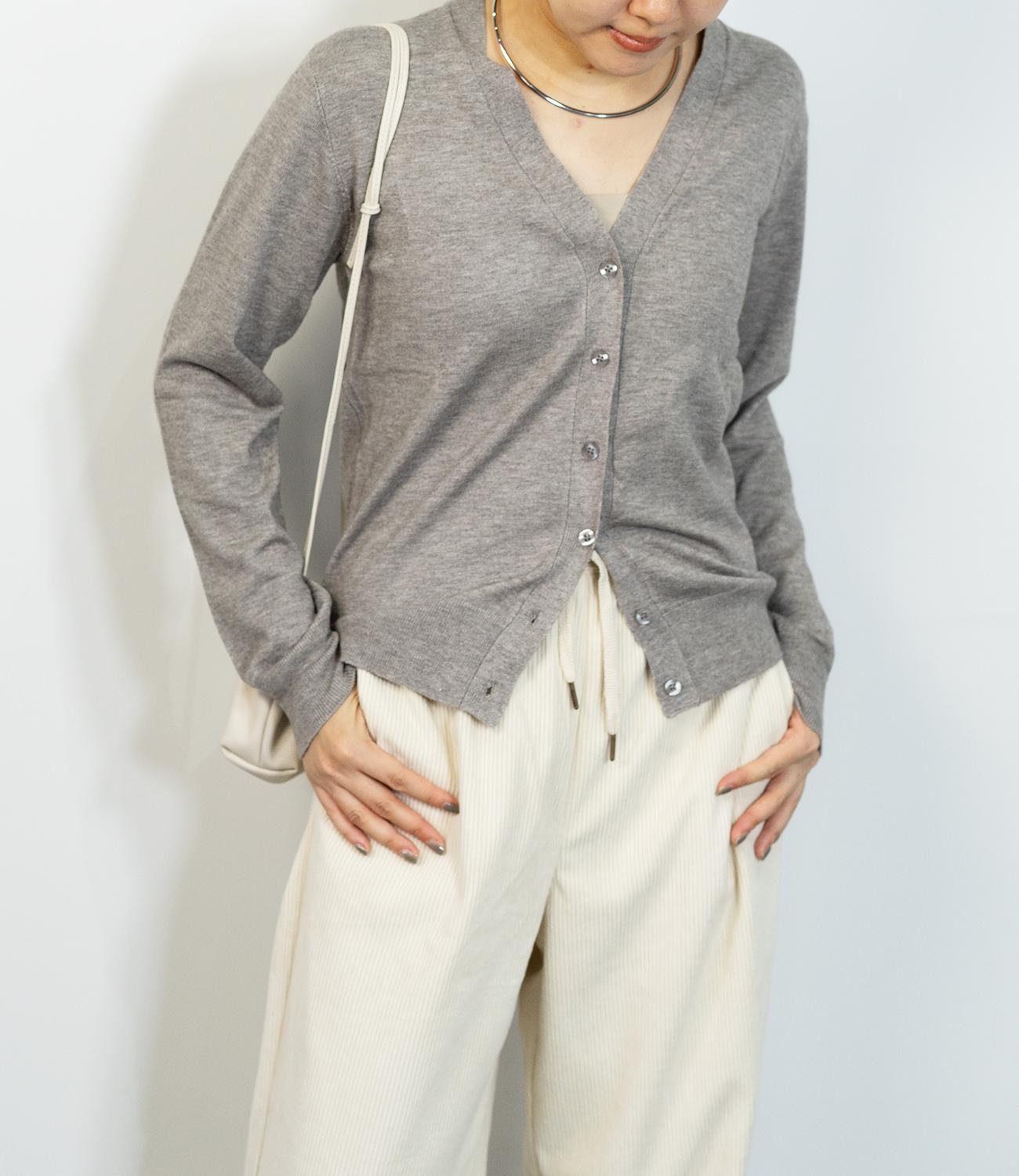 ソフトタッチVネックニットカーディガン