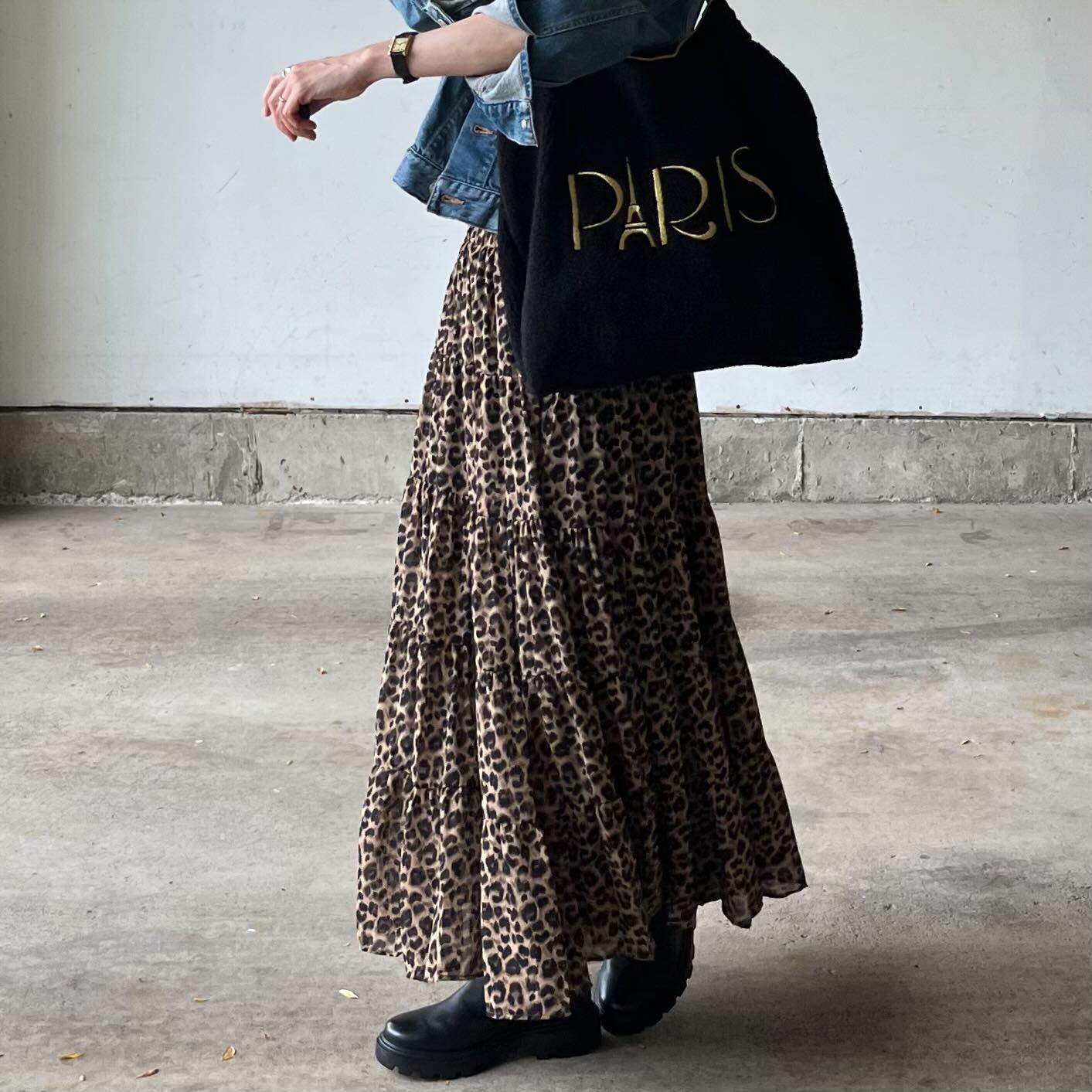 レオパードティアードスカート