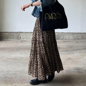 レオパードティアードスカート