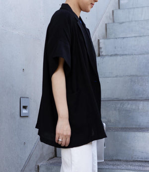 ワッシャーサテンシャツジャケット