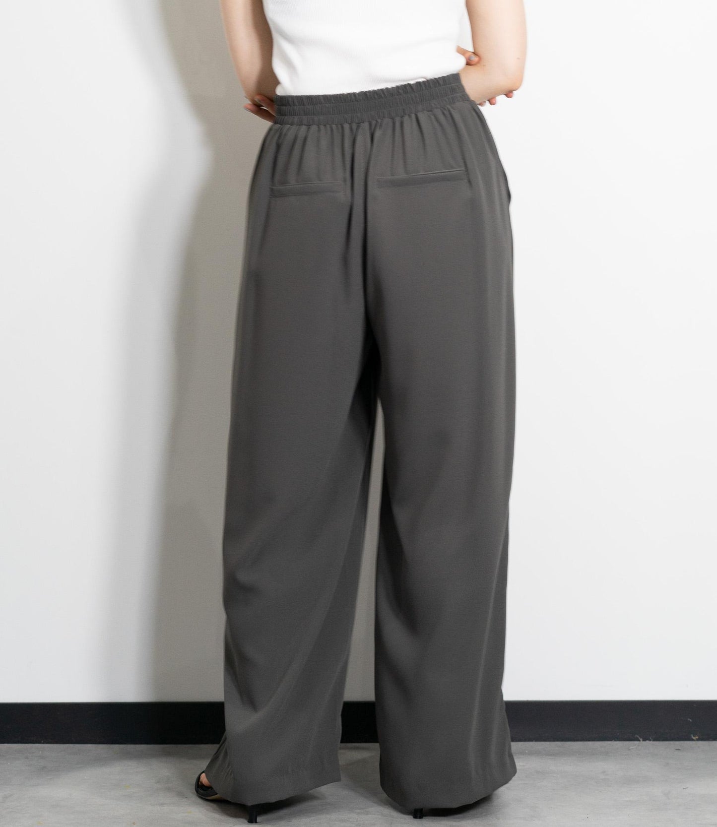 2タックストレッチワイドパンツ