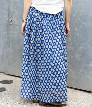 プリントボイルギャザースカート