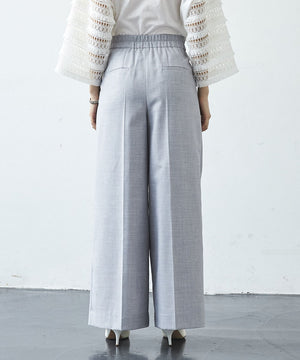 サマーウール混ワイドパンツ