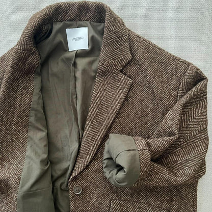 ヘリンボーンジャケットコート