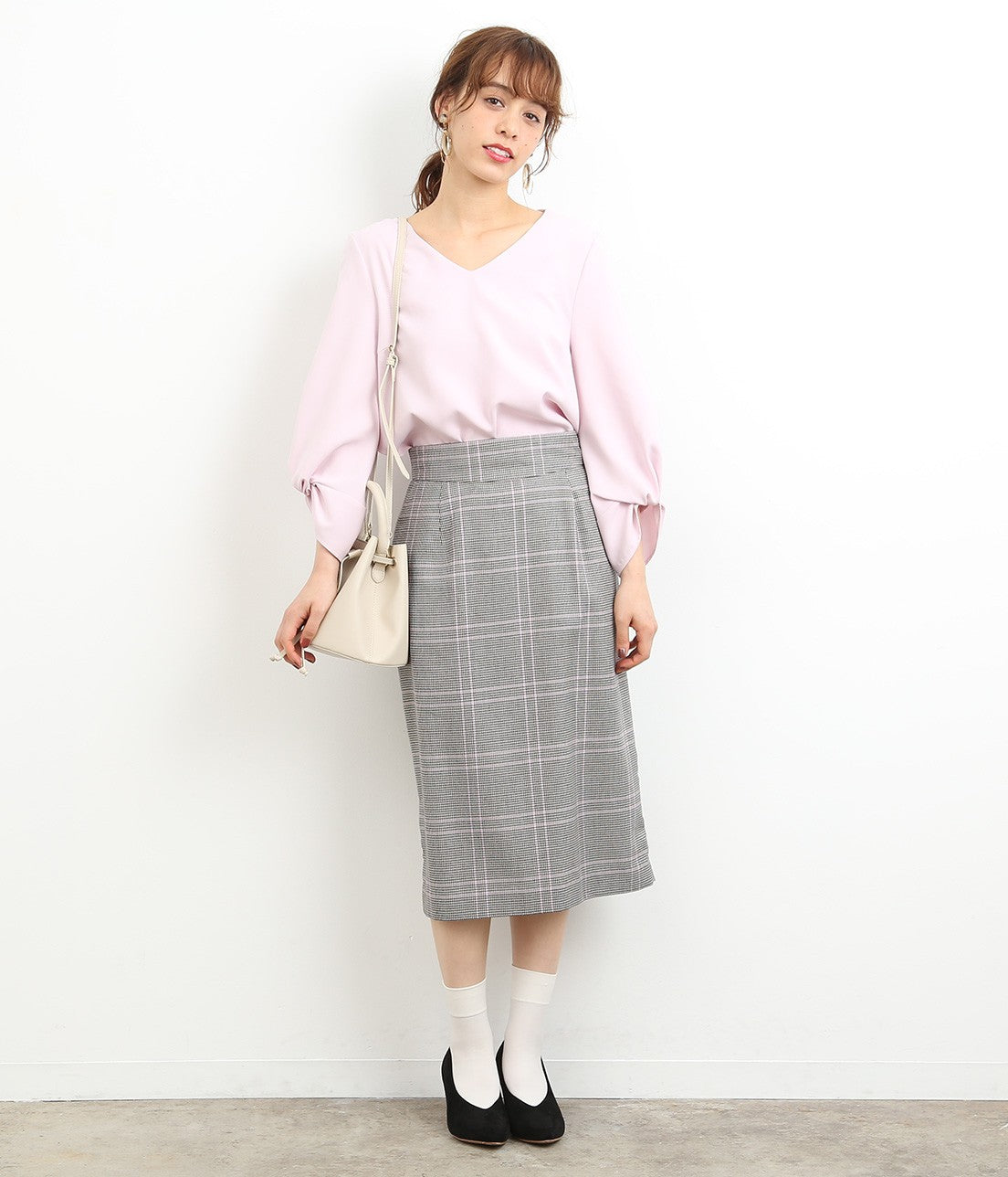 チェック柄スカート