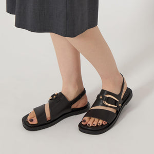 オーバルバックル サンダル15↑