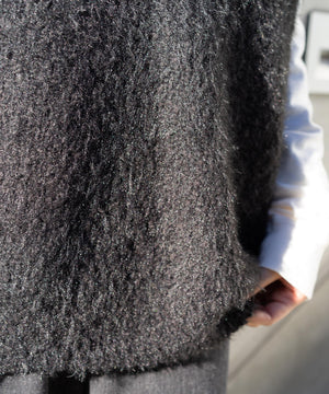 シャギーVネックニットベスト