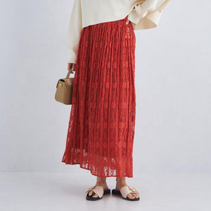 2WAY レース ロング スカート