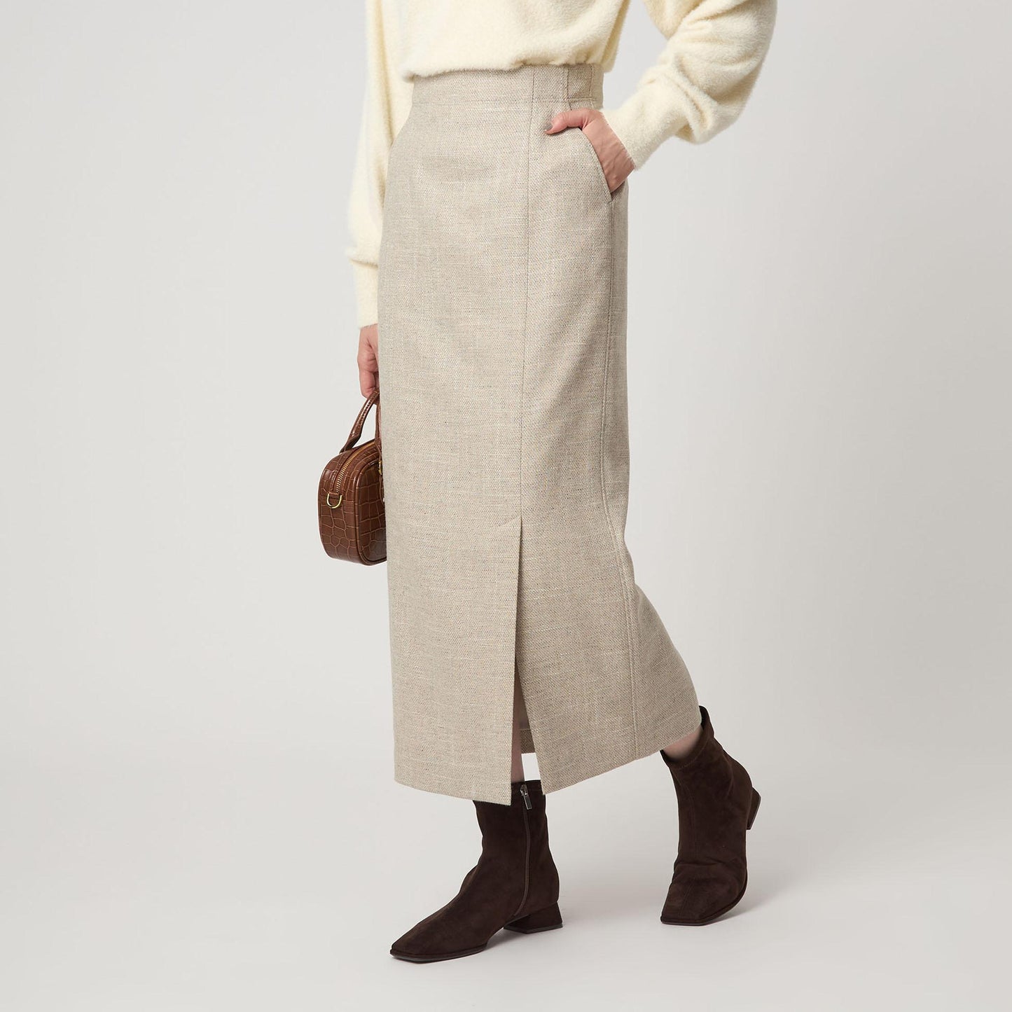 ［size SHORTあり］スラブ サイド スリット タイト スカート