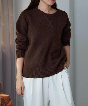 ウール混ガゼットニット