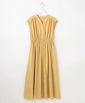 フロントボタンギャザー ワンピース