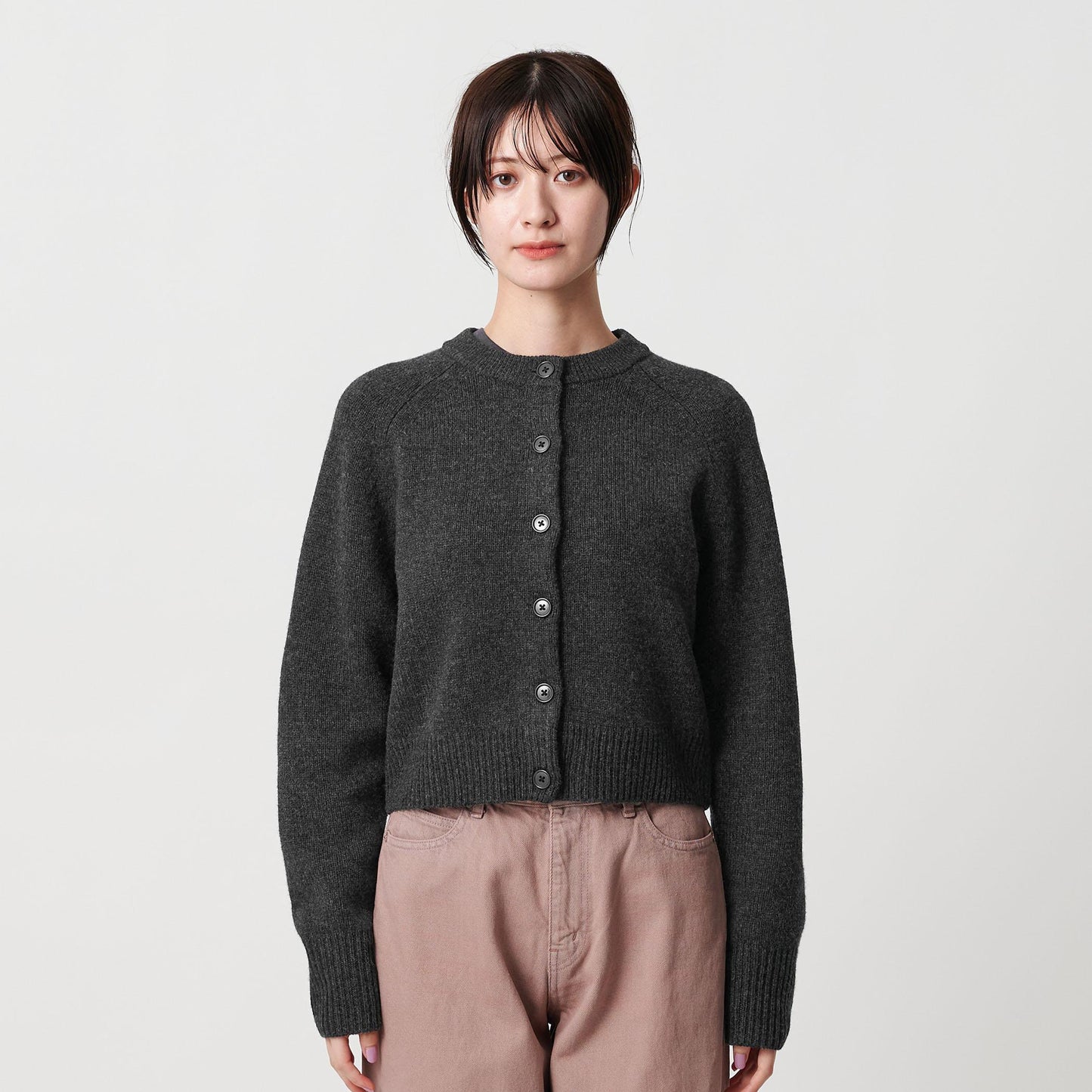 ウールニット ショートカーディガン