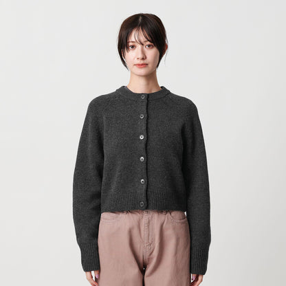 ウールニット ショートカーディガン