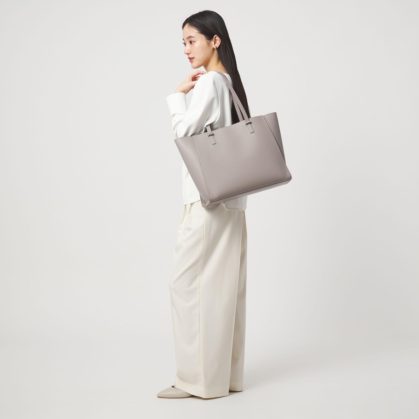 【WEB限定】ワンポイント シンプル トートバッグ（ソフトPCバッグ付） / A4 / 通勤