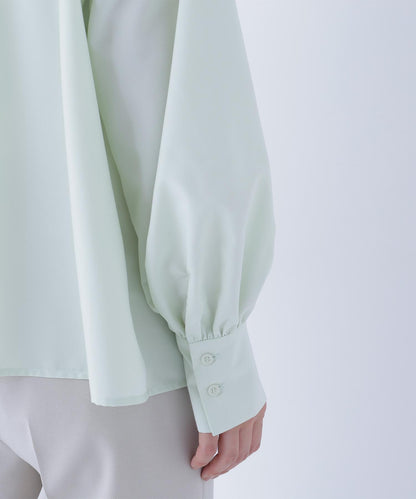 スキッパーリボンタイブラウス