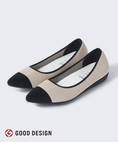 バイカラー ポインテッドパンプス