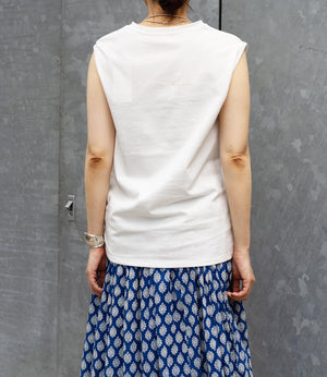 USAコットンコンパクトノースリーブカットソー