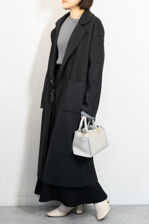 ニットパイルチェスターコート