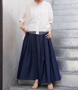 グレースフレアタックデニムスカート