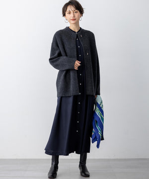 ラクーンブレンドダブルフェイス ニット アウター